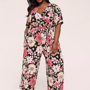 NWT Lane Bryant Floral Jumpsuit